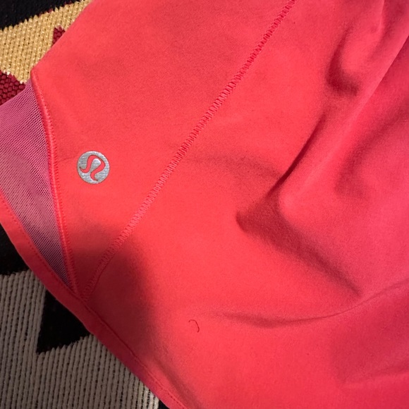 Neon Coral Lululemon Shorts - Picture 2 of 4